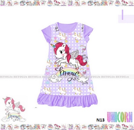 dress unicorn kartun anak